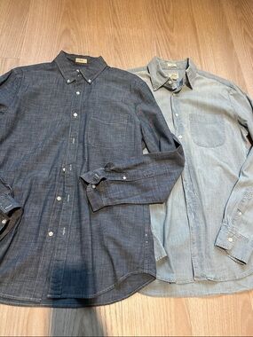 Bundle of 2- J. Crew Men’s Slim Chambray shirt